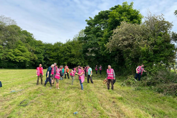 Killorglin Tidy Towns group during a cleanup in the park