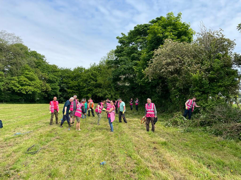 Killorglin Tidy Towns group during a cleanup in the park